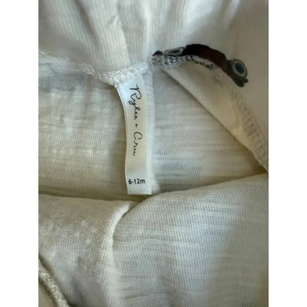 Rylee + Cru Baby Cream Brown Trucks Pants Size 6-12 M